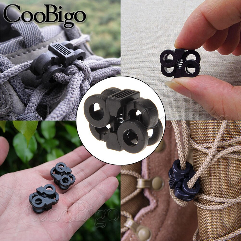 10 ks. Koncová zarážka na šnúrku, prepínacia svorka na lano, pružinový granát, DIY turistické topánky, športové oblečenie, batoh, príslušenstvo, čierna