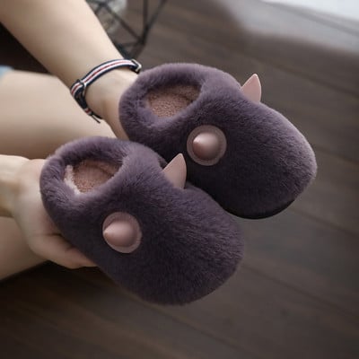 Detské páperové papuče s 3D prvkom pre chlapcov alebo dievčatá