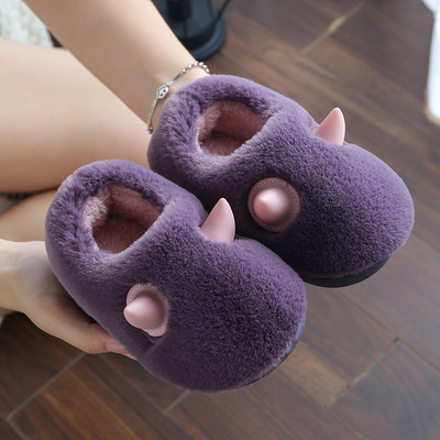 Detské páperové papuče s 3D prvkom pre chlapcov alebo dievčatá