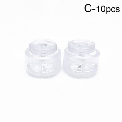 10 τμχ Πλαστική κλειδαριά με κορδόνι με 2 τρύπες Πώμα κλιπ εναλλαγής τσάντα κορδόνι καπέλο κορδόνι ρούχα Κορδόνια παπουτσιών Αξεσουάρ ραπτικής