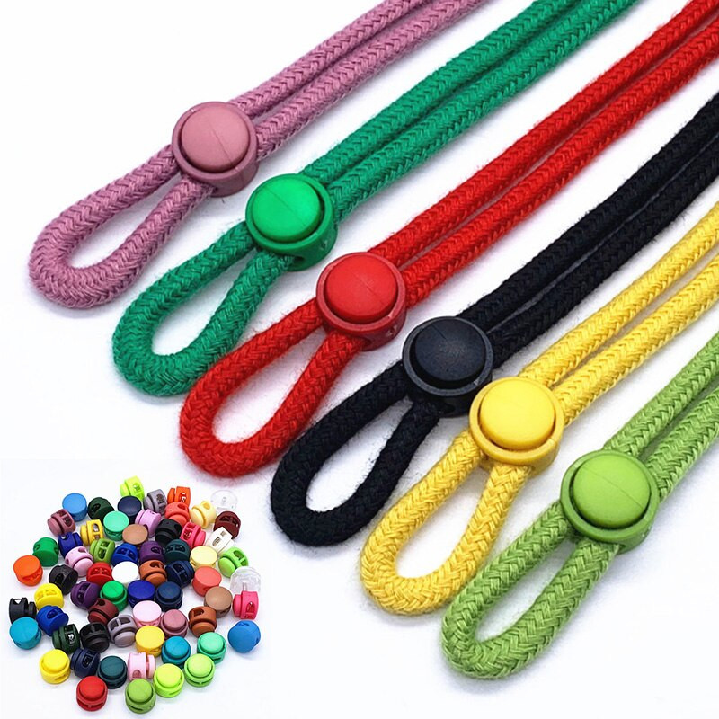 10 τμχ Πλαστική κλειδαριά με κορδόνι με 2 τρύπες Πώμα κλιπ εναλλαγής τσάντα κορδόνι καπέλο κορδόνι ρούχα Κορδόνια παπουτσιών Αξεσουάρ ραπτικής