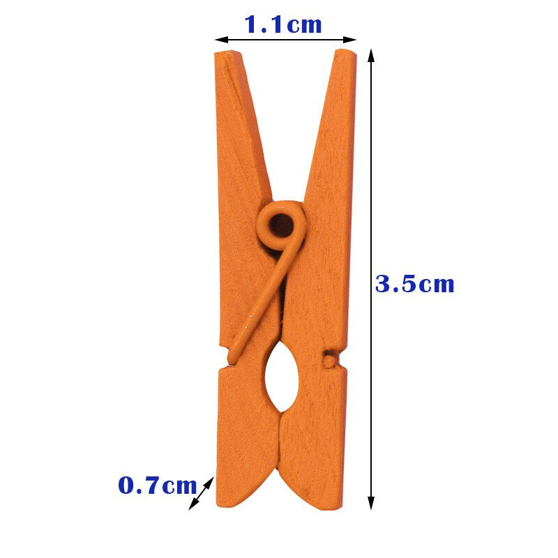 40 ks zmiešaných farieb mini drevených kolíkov na bielizeň, sponky na odevy, fotografický papier, sponky na oblečenie, remeselné sponky