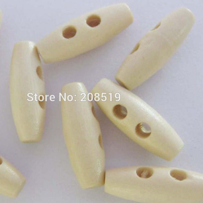 WBNVKS 50 ks oválnych gombíkov s prackou z prírodného dreva na šitie odevov