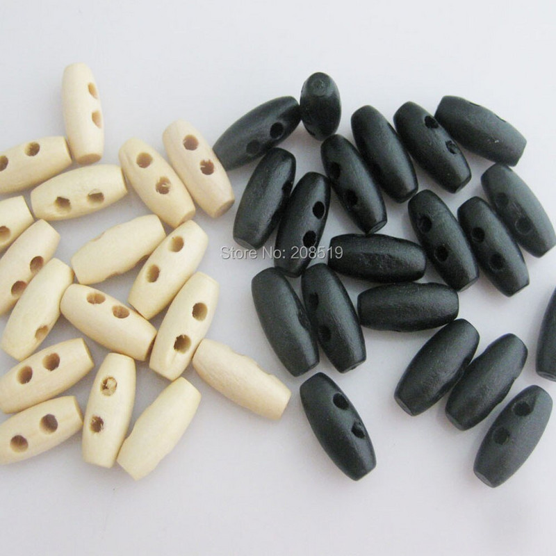 WBNVKS 50 ks oválnych gombíkov s prackou z prírodného dreva na šitie odevov