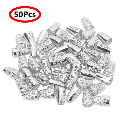 50 ks dutých kužeľových zvončekových zámkov, DIY lanové konce, kovová zarážka na oblečenie, tašky, paracord, sťahovacia šnúrka, novinka, prepínač šnúrok na topánky