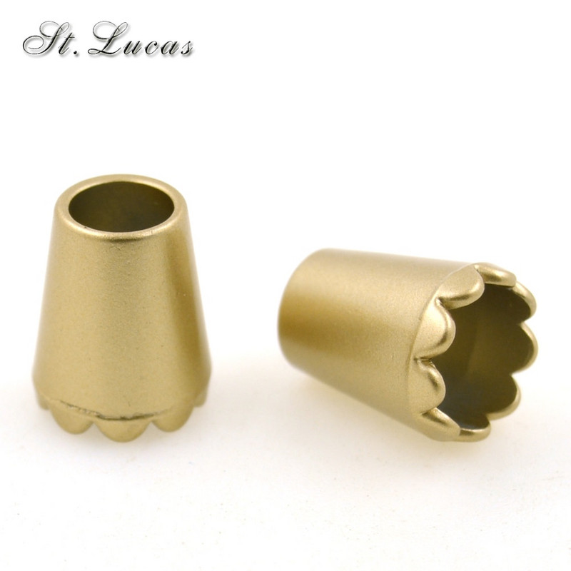 Vysokokvalitné 10 ks/sada zlato-strieborných dekoračných koncoviek šnúr, prepínacie klipy na paracordovú tašku, športové oblečenie, obuv, odevné doplnky.