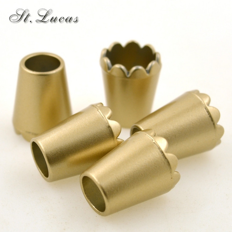 Vysokokvalitné 10 ks/sada zlato-strieborných dekoračných koncoviek šnúr, prepínacie klipy na paracordovú tašku, športové oblečenie, obuv, odevné doplnky.