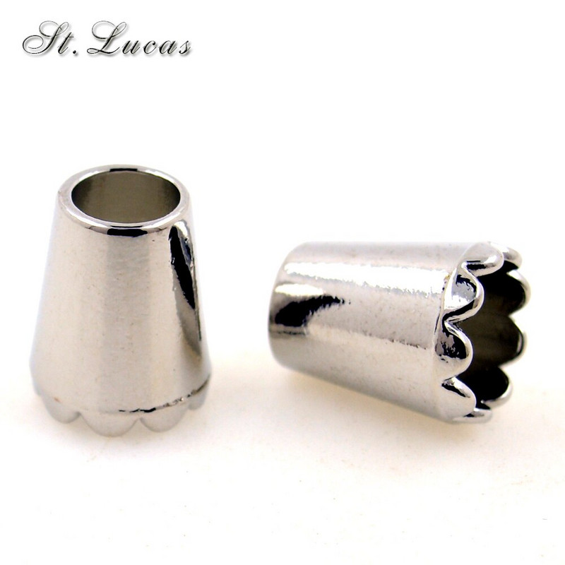 Vysokokvalitné 10 ks/sada zlato-strieborných dekoračných koncoviek šnúr, prepínacie klipy na paracordovú tašku, športové oblečenie, obuv, odevné doplnky.