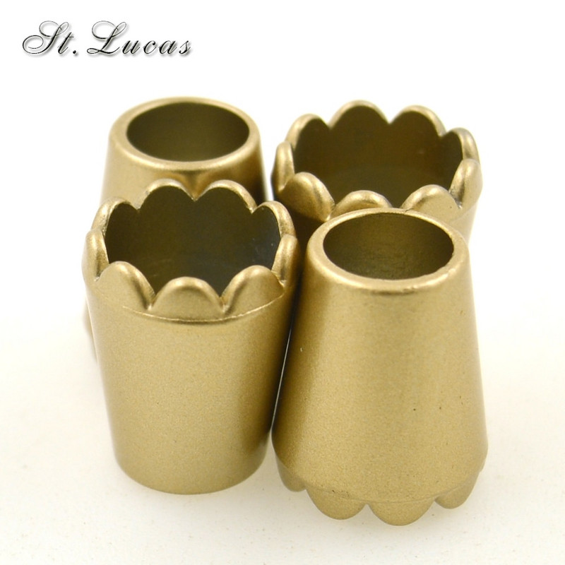 Vysokokvalitné 10 ks/sada zlato-strieborných dekoračných koncoviek šnúr, prepínacie klipy na paracordovú tašku, športové oblečenie, obuv, odevné doplnky.