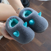 Teplé papuče pre chlapcov s plochou podrážkou