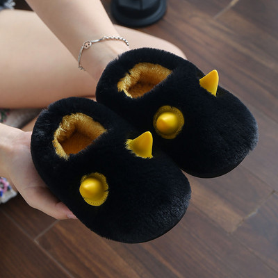 Teplé papuče pre chlapcov s plochou podrážkou