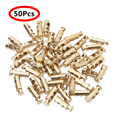 50 lanových zarážok s dvojitým otvorom na šnúrku na šnúrku, odolné kovové paracordové prepínacie uzávery, posuvné gombíky na šnúrky do batožiny