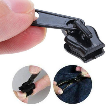 6/12 τεμ. Instant Zippers Sliders Pull Universal Fix Zipper Repair Kit Replacement Teeth Rescue Design Zippers Sewing Repair Kit