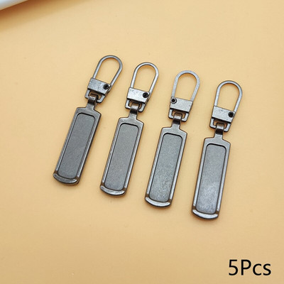 5 vnt. Nuimami metaliniai užtrauktukų traukikliai užtrauktukų slankikliams Galvos užtrauktukų taisymo rinkiniai Užtrauktuko traukimo skirtukas „Pasidaryk pats“ siuvimo krepšių priedai