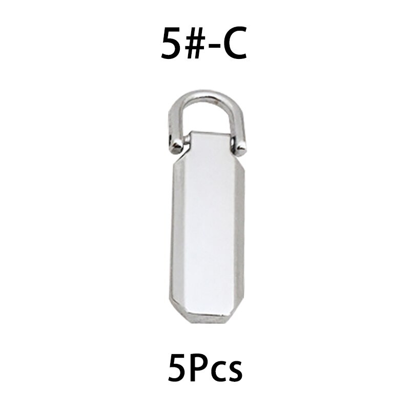 5 vnt. Nuimami metaliniai užtrauktukų traukikliai užtrauktukų slankikliams Galvos užtrauktukų taisymo rinkiniai Užtrauktuko traukimo skirtukas „Pasidaryk pats“ siuvimo krepšių priedai