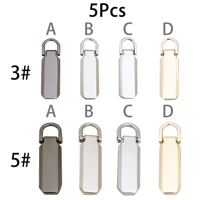 5 vnt. Nuimami metaliniai užtrauktukų traukikliai užtrauktukų slankikliams Galvos užtrauktukų taisymo rinkiniai Užtrauktuko traukimo skirtukas „Pasidaryk pats“ siuvimo krepšių priedai