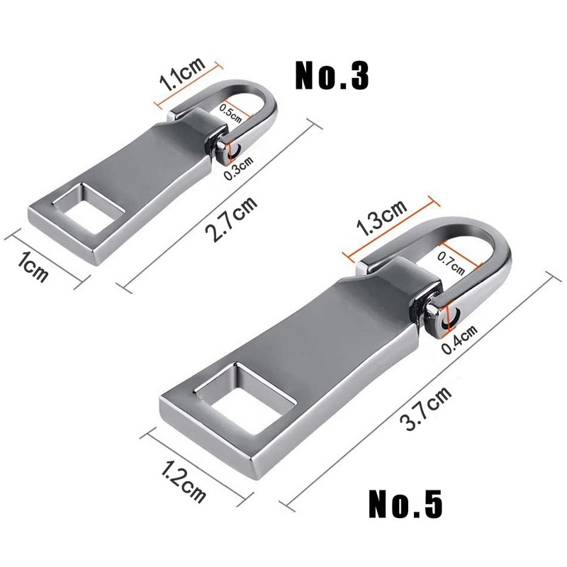 10vnt Metalinis užtrauktuko traukimo skirtukas Keičiamas drabužis Striukė Užtrauktukas Užtrauktukas Bagažo lagaminas Užtrauktukas Ištraukiama kortelė Nuimama užtrauktuko ištraukimo skirtukas