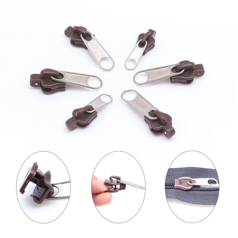 6 vnt. / rinkinys Fiksuoto užtrauktuko taisymo rinkinio pakaitinis užtrauktuko slankiklis Universalus momentinis užtrauktuko galvutės dantų gelbėjimo siuvimo užtrauktukų priedai