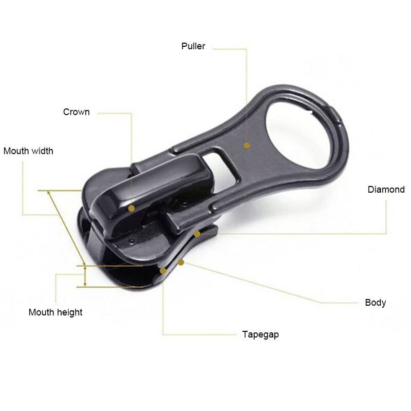 6 vnt. / rinkinys Fiksuoto užtrauktuko taisymo rinkinio pakaitinis užtrauktuko slankiklis Universalus momentinis užtrauktuko galvutės dantų gelbėjimo siuvimo užtrauktukų priedai