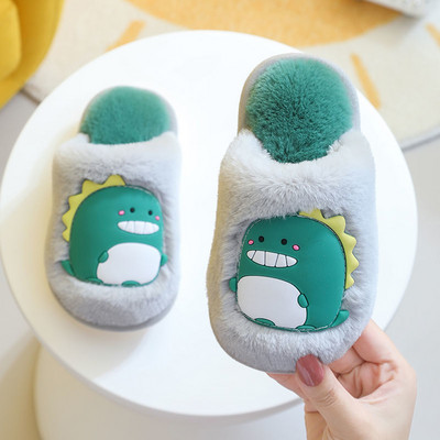 Naujo modelio vaikiškos pūkinės šlepetės mergaitėms ir berniukams