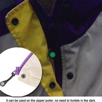 PVC Φωτεινό φερμουάρ Τραβήξτε Ιδανικό κιτ Μαρκαδόροι Εργαλείο για υπαίθριο κάμπινγκ Λάμψη στο σκοτεινό εξολκέα Κεφαλή για παλτό Μπουφάν Σακίδια τσάντα