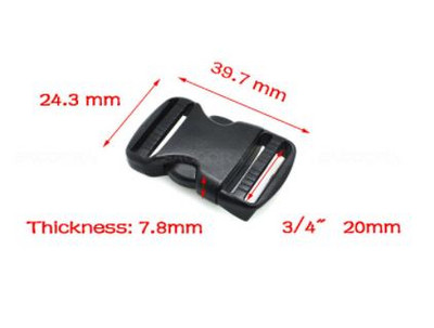 3 vnt. 3/4" ~ 2" juosta Plastikinės šoninės sagtys Dvigubas reguliuojamas plonas juosmuo Molle taktinė kuprinė šunų dirželiai diržo sagtis