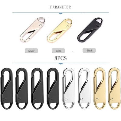 Univerzálny odnímateľný zipsový posúvač, ľahko opraviteľný, sťahovák zipsu, cestovná batožina, štítky so zipsom, šijacie a galantérne príslušenstvo