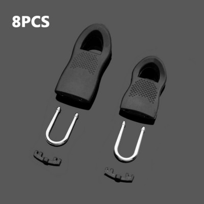 Резервни етикети с цип Фиксатор за цип за дрехи Черен цип Фиксатор за издърпване за пътна чанта Куфар Дрехи Палатка Раница Шивашки инструменти