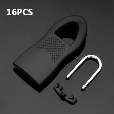 Резервни етикети с цип Фиксатор за цип за дрехи Черен цип Фиксатор за издърпване за пътна чанта Куфар Дрехи Палатка Раница Шивашки инструменти