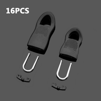 Резервни етикети с цип Фиксатор за цип за дрехи Черен цип Фиксатор за издърпване за пътна чанта Куфар Дрехи Палатка Раница Шивашки инструменти