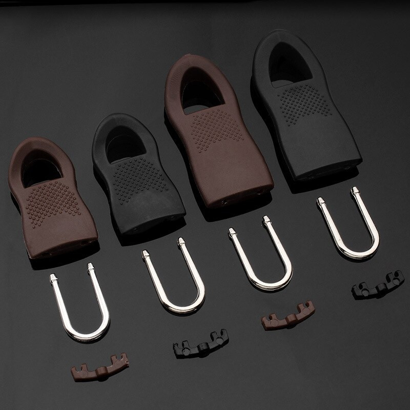 Резервни етикети с цип Фиксатор за цип за дрехи Черен цип Фиксатор за издърпване за пътна чанта Куфар Дрехи Палатка Раница Шивашки инструменти