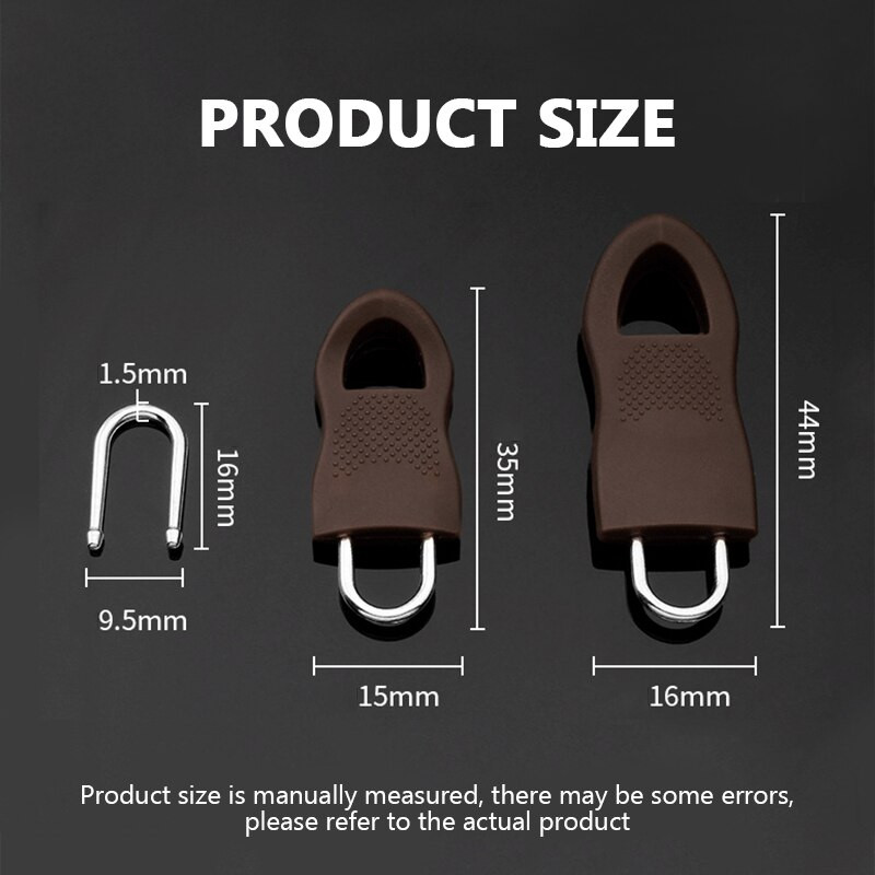 Резервни етикети с цип Фиксатор за цип за дрехи Черен цип Фиксатор за издърпване за пътна чанта Куфар Дрехи Палатка Раница Шивашки инструменти