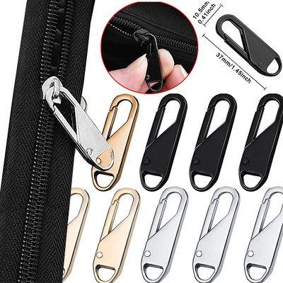 5/10Pcs Zipper Slider Pull Tab Replacement Zipper Repair Kit Metal Zipper Extender Handle Fixer for Jackets Backpack Zipper Head