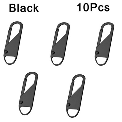 5/10 vnt. Užtrauktuko slankiklio ištraukimo skirtuko pakaitinis užtrauktuko remonto rinkinys Metalinis užtrauktuko ilgintuvo rankenos fiksatorius, skirtas švarkams Kuprinės užtrauktuko galvutė