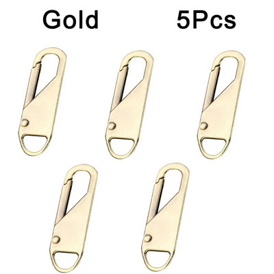 5/10 vnt. Užtrauktuko slankiklio ištraukimo skirtuko pakaitinis užtrauktuko remonto rinkinys Metalinis užtrauktuko ilgintuvo rankenos fiksatorius, skirtas švarkams Kuprinės užtrauktuko galvutė