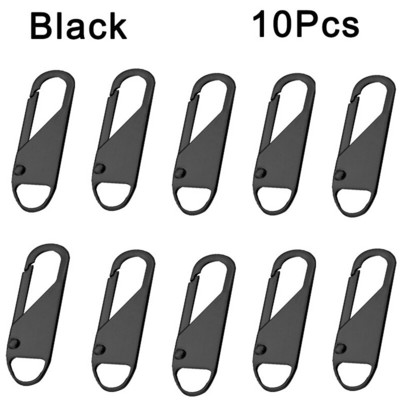 5/10 vnt. Užtrauktuko slankiklio ištraukimo skirtuko pakaitinis užtrauktuko remonto rinkinys Metalinis užtrauktuko ilgintuvo rankenos fiksatorius, skirtas švarkams Kuprinės užtrauktuko galvutė