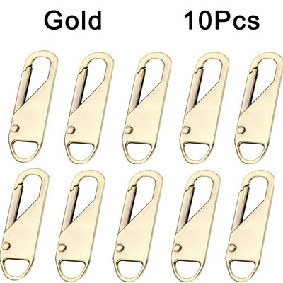 5/10 vnt. Užtrauktuko slankiklio ištraukimo skirtuko pakaitinis užtrauktuko remonto rinkinys Metalinis užtrauktuko ilgintuvo rankenos fiksatorius, skirtas švarkams Kuprinės užtrauktuko galvutė