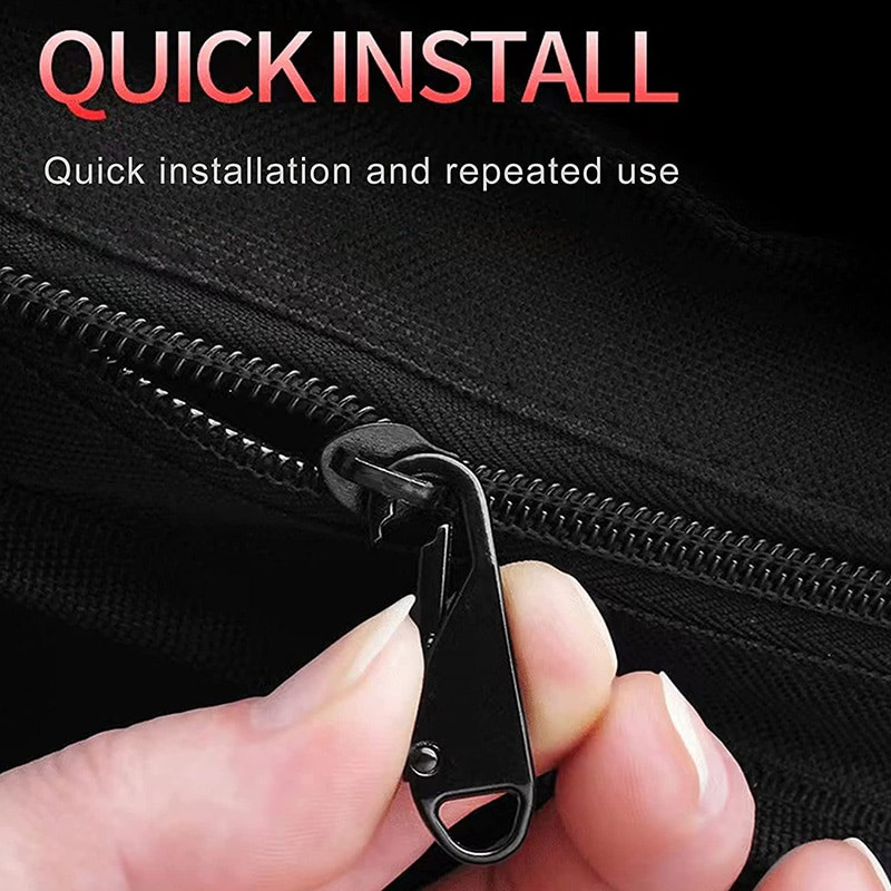 5/10 vnt. Užtrauktuko slankiklio ištraukimo skirtuko pakaitinis užtrauktuko remonto rinkinys Metalinis užtrauktuko ilgintuvo rankenos fiksatorius, skirtas švarkams Kuprinės užtrauktuko galvutė