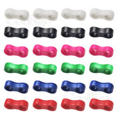 4 mm kahe auguga nööriluku kork, lülitusklamber, köie otsa liugur riidekoti jaoks. DIY käsitöö tarvikud plastist värviline 8-kujuline 50 tk