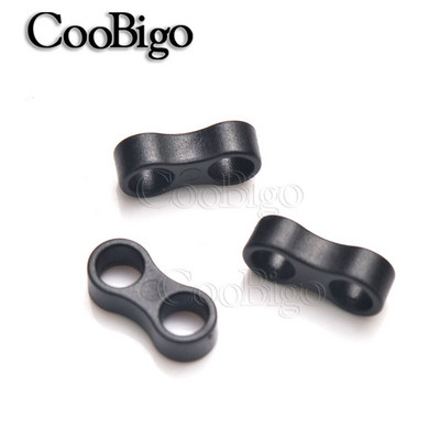 4 mm kahe auguga nööriluku kork, lülitusklamber, köie otsa liugur riidekoti jaoks. DIY käsitöö tarvikud plastist värviline 8-kujuline 50 tk