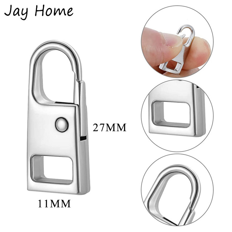 10 vnt. Užtrauktuko traukimo keitimo rinkinys Nuimamas universalus metalinis užtrauktuko traukimo skirtukų taisymo rinkinys striukėms Drabužiai Kuprinės Batai