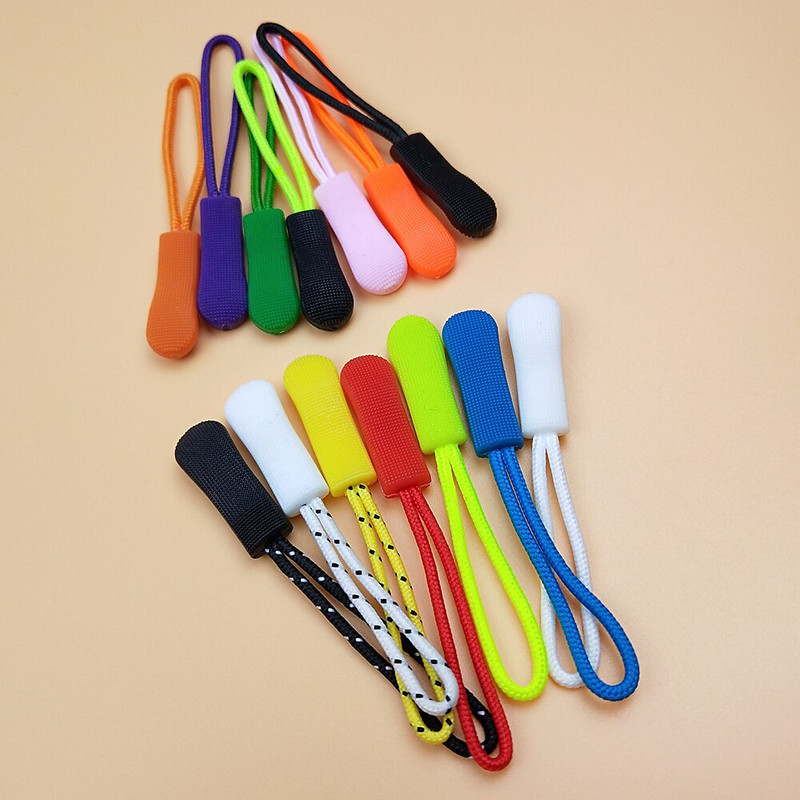 10 τμχ/παρτίδα Τραβήξτε φερμουάρ Σχοινί Τέλος Εφαρμογή φερμουάρ Εξολκέα Αντικατάσταση κλιπ πόρπης Fixer Βαλίτσα Ρούχα Υφάσματα σπιτιού Κεφαλή φερμουάρ