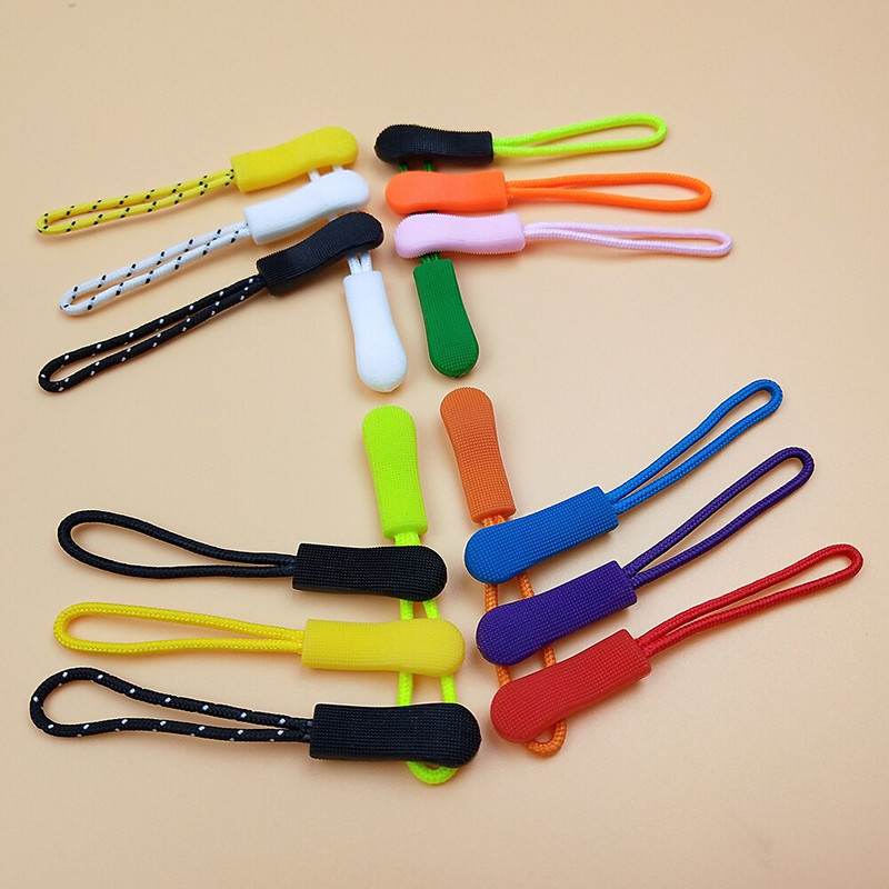 10 τμχ/παρτίδα Τραβήξτε φερμουάρ Σχοινί Τέλος Εφαρμογή φερμουάρ Εξολκέα Αντικατάσταση κλιπ πόρπης Fixer Βαλίτσα Ρούχα Υφάσματα σπιτιού Κεφαλή φερμουάρ