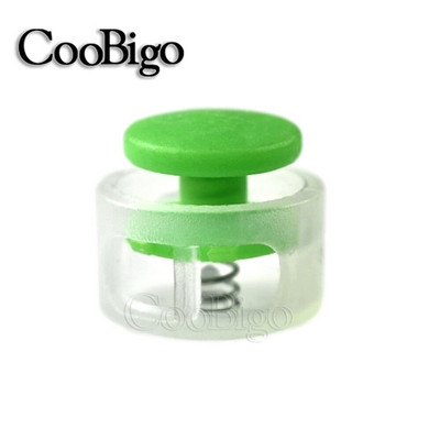 10 τμχ Πλαστικό πώμα Κορδόνι κλειδαριά φασολάδα Κλιπ εναλλαγής διπλής τρύπας αθλητικά κορδόνια σφιγκτήρας ελαστικό σχοινί DIY αξεσουάρ Διαφανές