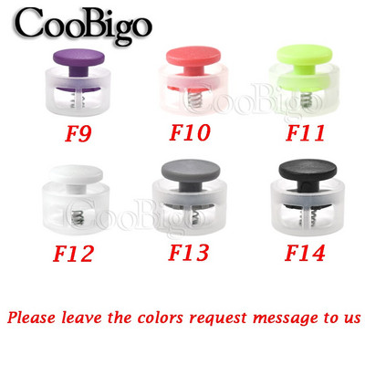 10 τμχ Πλαστικό πώμα Κορδόνι κλειδαριά φασολάδα Κλιπ εναλλαγής διπλής τρύπας αθλητικά κορδόνια σφιγκτήρας ελαστικό σχοινί DIY αξεσουάρ Διαφανές