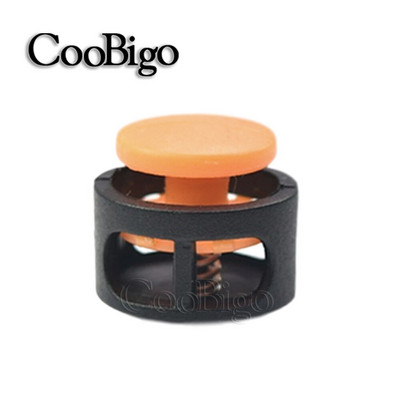 10 τμχ Πλαστικό πώμα Κορδόνι κλειδαριά φασολάδα Κλιπ εναλλαγής διπλής τρύπας αθλητικά κορδόνια σφιγκτήρας ελαστικό σχοινί DIY αξεσουάρ Διαφανές