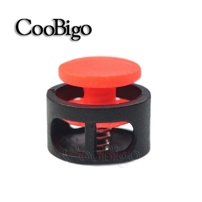 10 τμχ Πλαστικό πώμα Κορδόνι κλειδαριά φασολάδα Κλιπ εναλλαγής διπλής τρύπας αθλητικά κορδόνια σφιγκτήρας ελαστικό σχοινί DIY αξεσουάρ Διαφανές