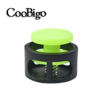 10 τμχ Πλαστικό πώμα Κορδόνι κλειδαριά φασολάδα Κλιπ εναλλαγής διπλής τρύπας αθλητικά κορδόνια σφιγκτήρας ελαστικό σχοινί DIY αξεσουάρ Διαφανές