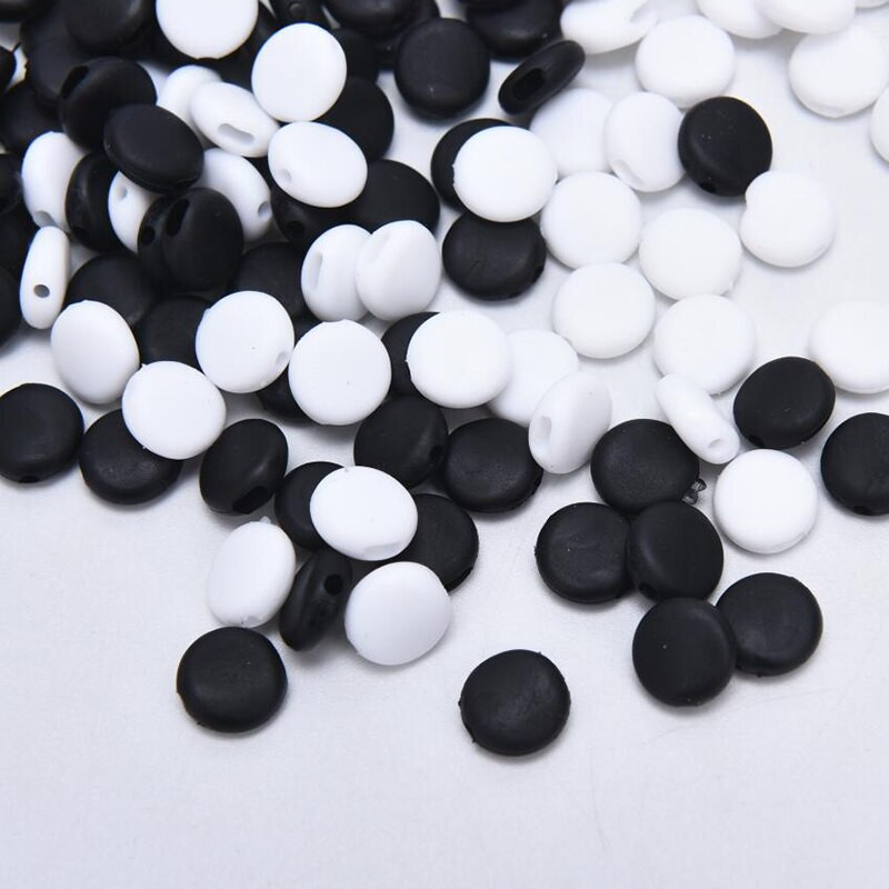 100 ks 15 mm ploché nastavovacie korálky s prackou, silikagélové dno na masku, elastická šnúrka, zarážka, lano, zámok, DIY popruh, konce šnúrky
