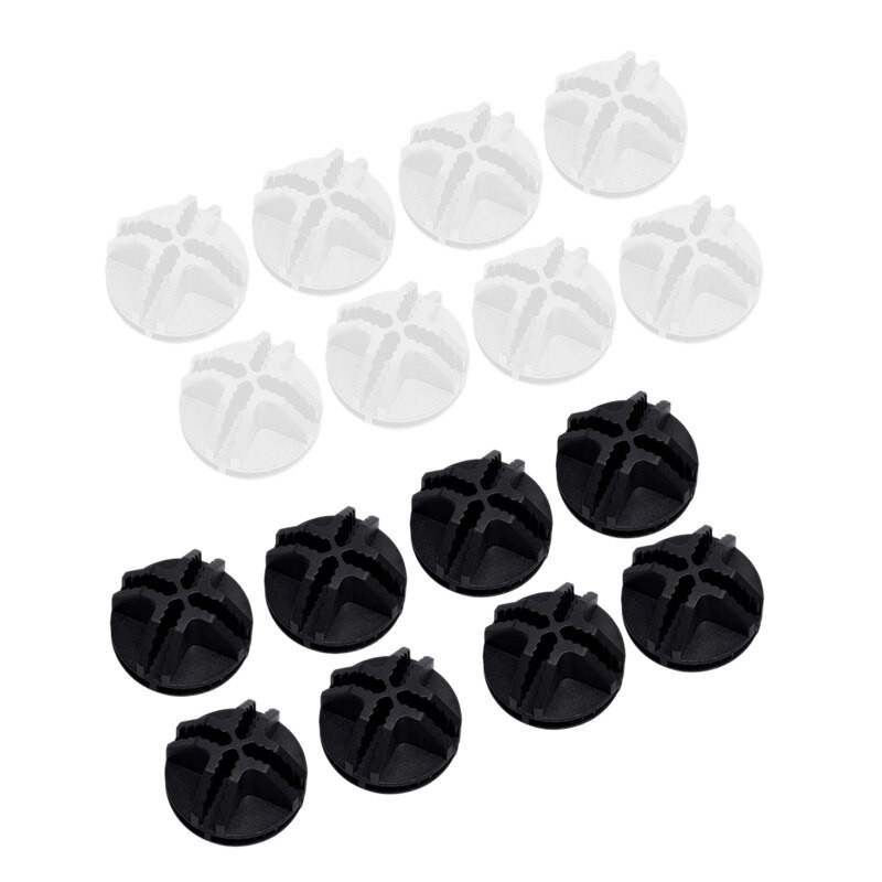 Телени квадратни пластмасови конектори за модулен шкаф-органайзер и квадратен рафт за съхранение с телена решетка, комплект от 8